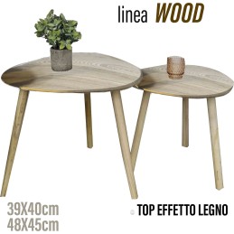 SET 2 TAVOLINI EFF.LEGNO CHIAR
