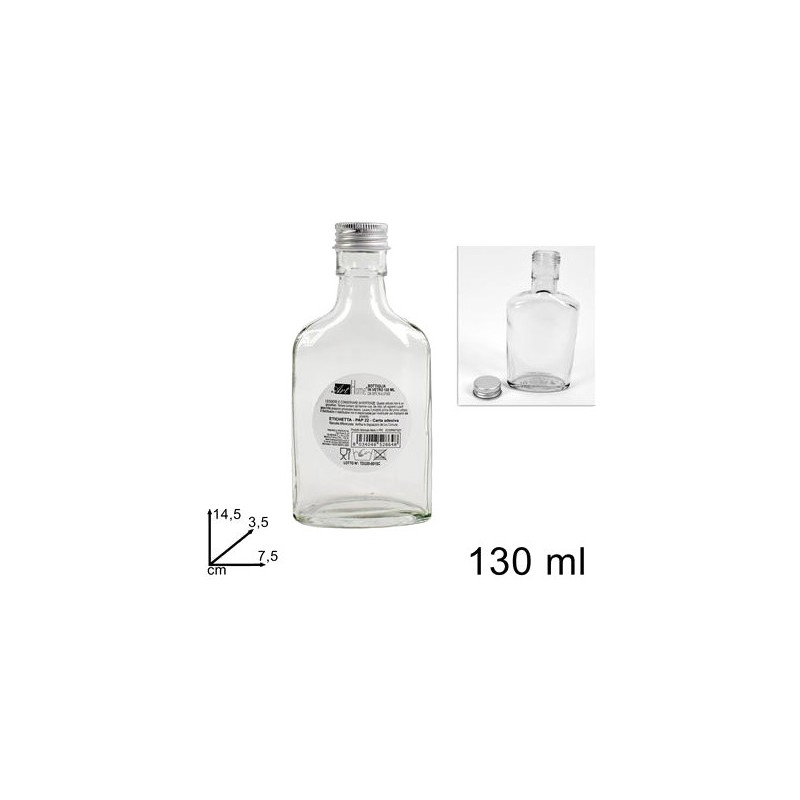 BOTTIGLIA VETRO C/TAPPO 130ML BOTTIGLIA VETRO C/TAPPO 130ML