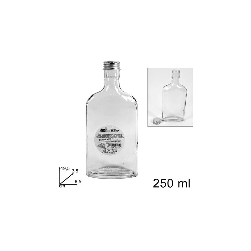 BOTTIGLIA VETRO C/TAPPO 250ML BOTTIGLIA VETRO C/TAPPO 250ML