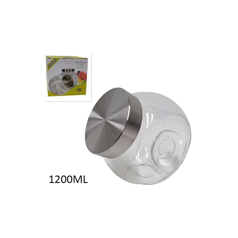 BARATTOLO VETRO 1200ML C/TAPPO BARATTOLO VETRO 1200ML C/TAPPO