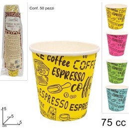 BICCHIERI CARTA CAFFE 75CC 50P