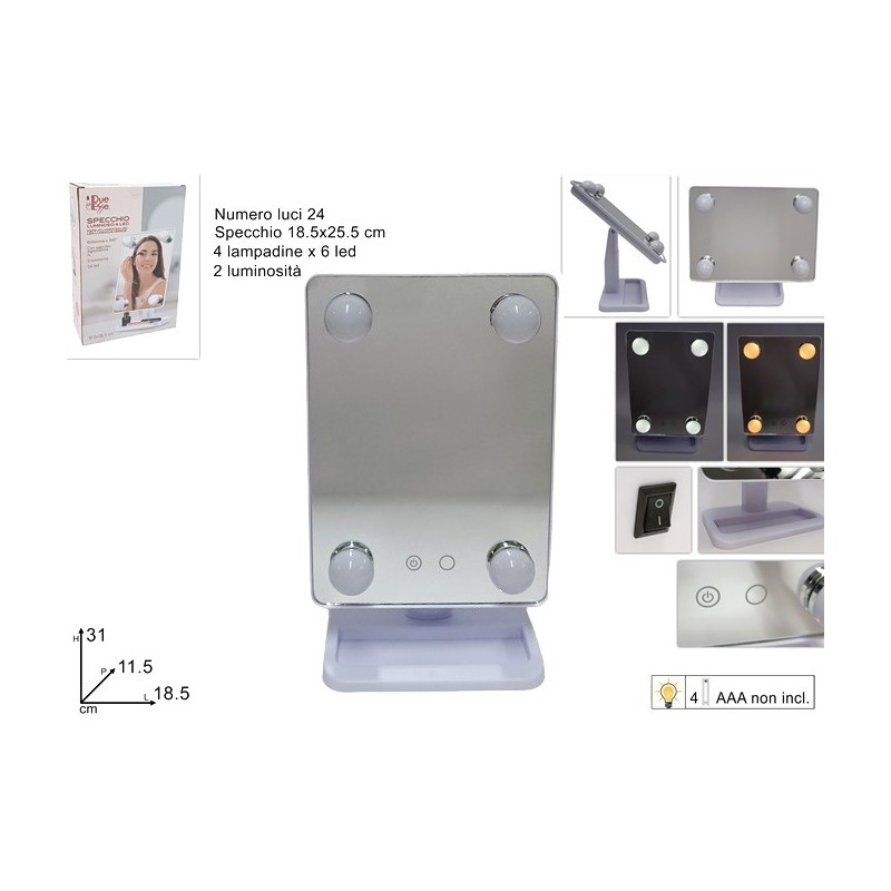 SPECCHIO LUMINOSO 18x25 REGOL