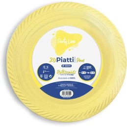 PIATTI PLAST.22 PIANI GIALLO