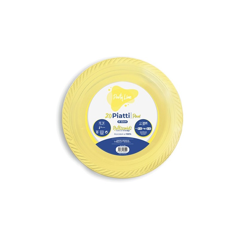 PIATTI PLAST.22 PIANI GIALLO PIATTI PLAST.22 PIANI GIALLO
