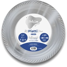 PIATTI PLAST.22 PIANI ARGENTO