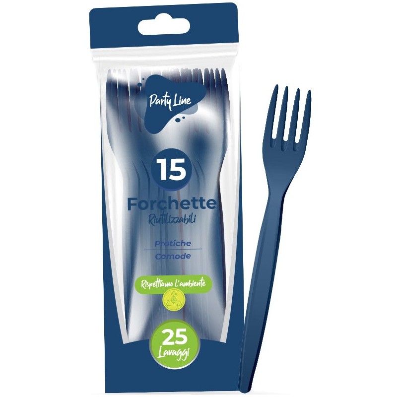 FORCHETTE PP RIUTILIZ.15PZ BLU FORCHETTE PP RIUTILIZ.15PZ BLU