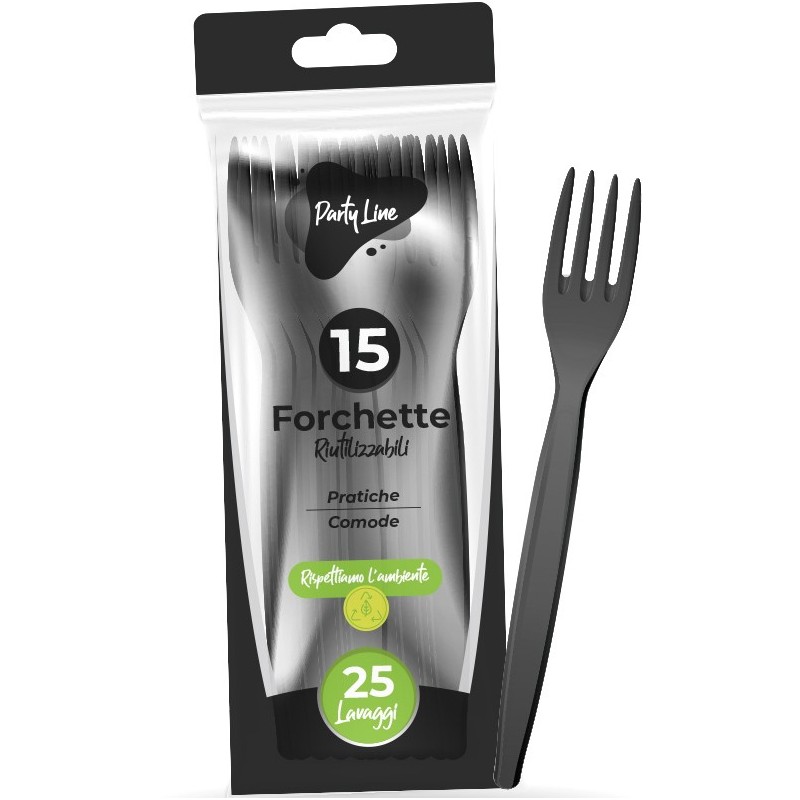 FORCHETTE PP RIUTILIZ.15PZ NER FORCHETTE PP RIUTILIZ.15PZ NER