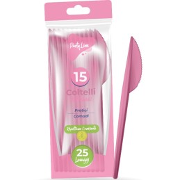 COLTELLI PP RIUTILIZ.15PZ ROSA