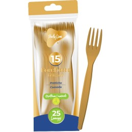 FORCHETTE PP RIUTILIZ.15PZ ORO
