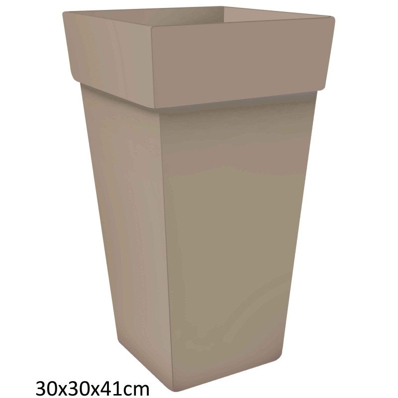 VASO MELROSE QDR MOKA 30x30x41 VASO MELROSE QDR MOKA 30x30x41