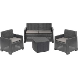 SET COMO ANTRACITE C/CUSCINI