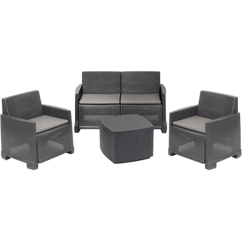 SET COMO ANTRACITE C/CUSCINI