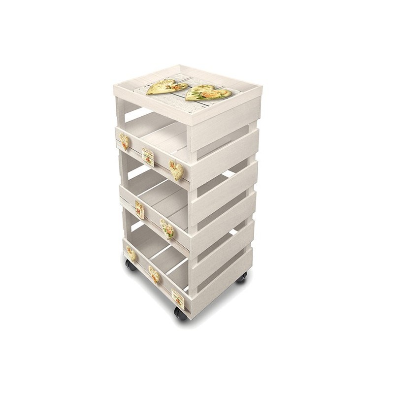 TROLLEY BOX 30x40 CUORE C/ROSE