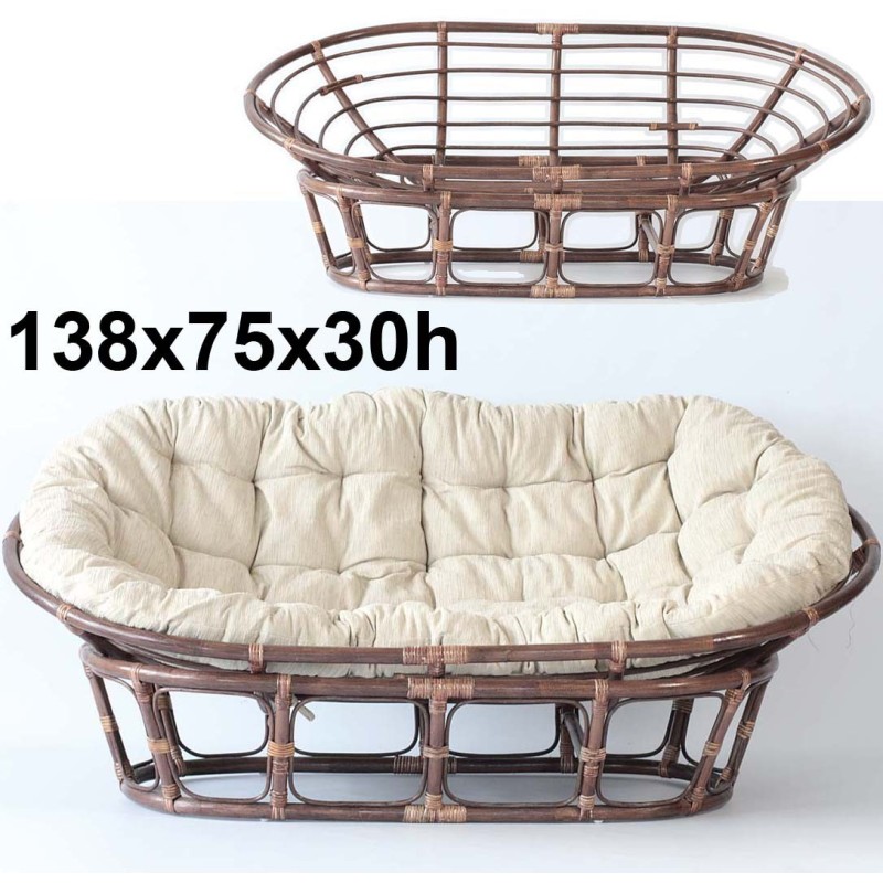 POLTRONA RATTAN C/CUSC. 14127