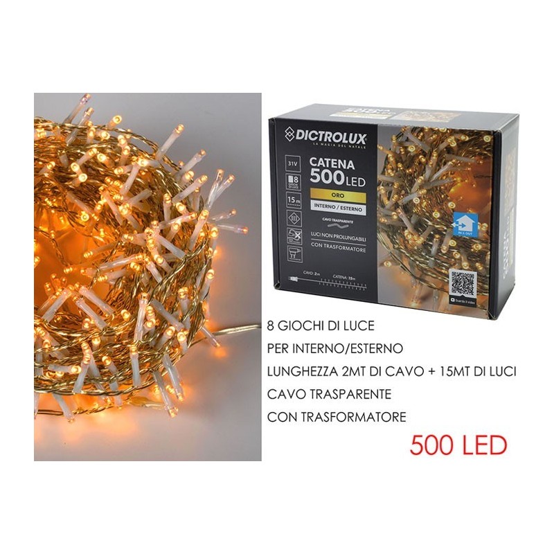 500 LED ORO X EST CAVO TRASP.