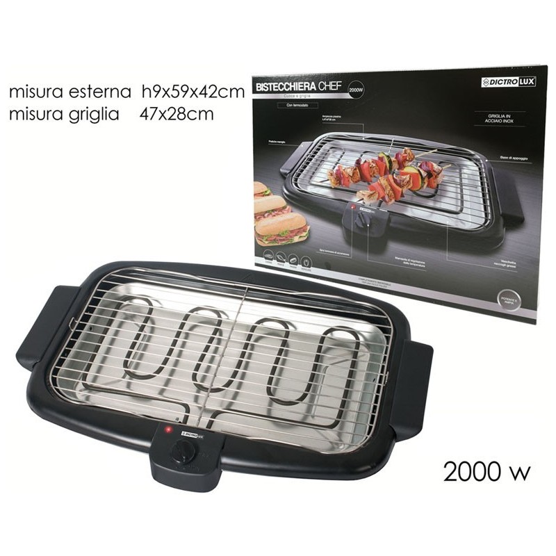 BISTECCHIERA 2000W CHEF 51432