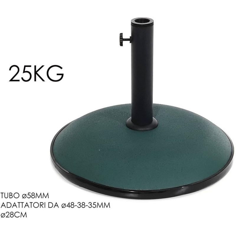 BASE OMBRELLONE TND VERDE 25KG