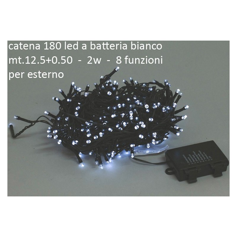 LED 180 BIANCO EST. BATTERIA