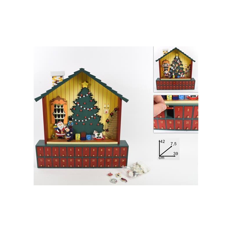 CASETTA LEGNO BABBO N.CALENDAR