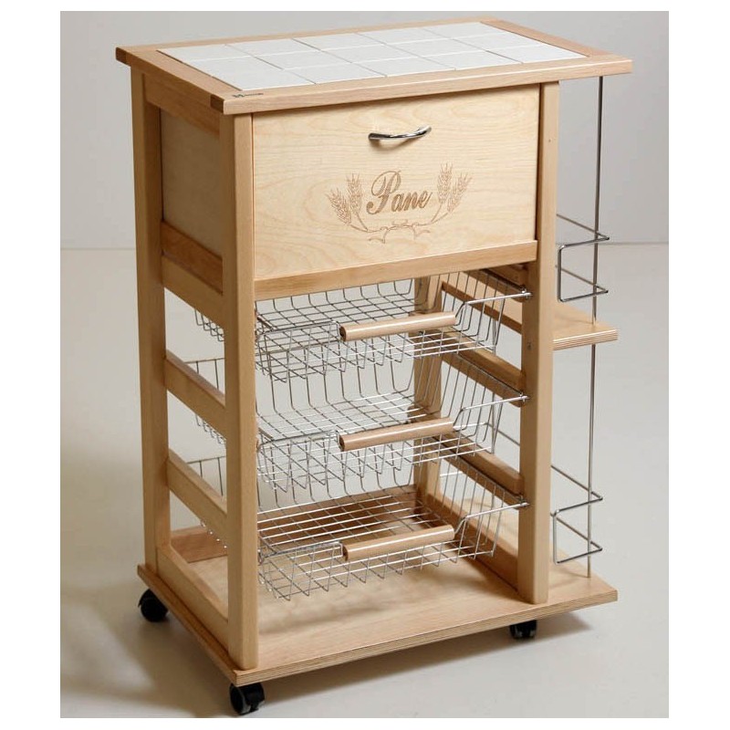 CARRELLO P/PANE+P/BOTT. NATURALE