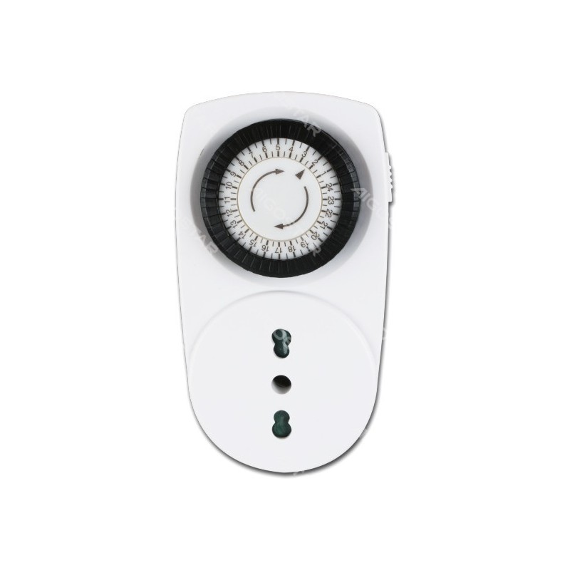 PRESA TIMER MECCANICO 24 ORE AIGOSTAR (MAX.3680W,16A 250V~ 2P+E)