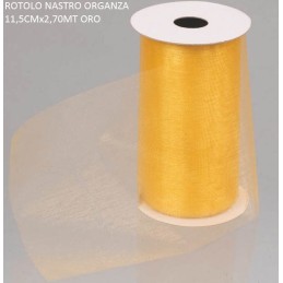 ROTOLO NASTRO ORGANZA ORO