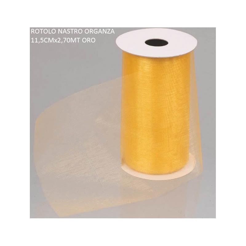 ROTOLO NASTRO ORGANZA ORO