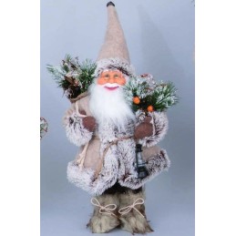 BABBO NATALE MARRONE 40cm