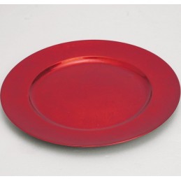 PIATTO PLASTICA ROSSO 33cm