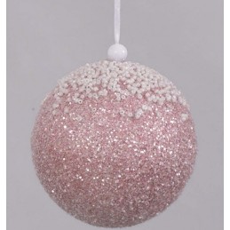 SFERA 10cm ROSA C/GLITTER