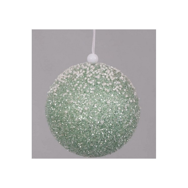 SFERA 10cm VERDE ACQUA GLITT