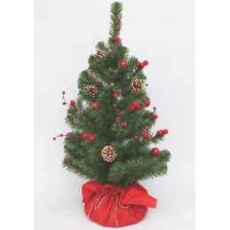 ALBERO PVC 80cm PIGNE-BACCHE