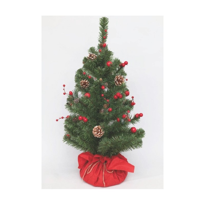 ALBERO PVC 80cm PIGNE-BACCHE