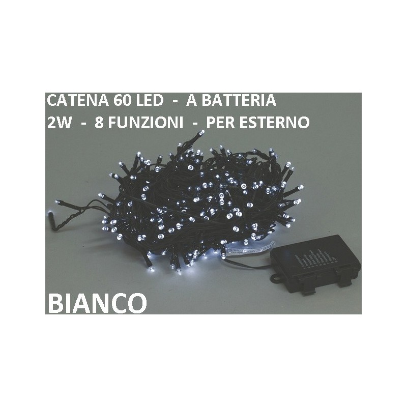 LED 60 BIANCO EST. BATTERIA