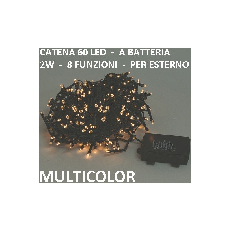 LED 60 MULTICOL EST. BATTERIA