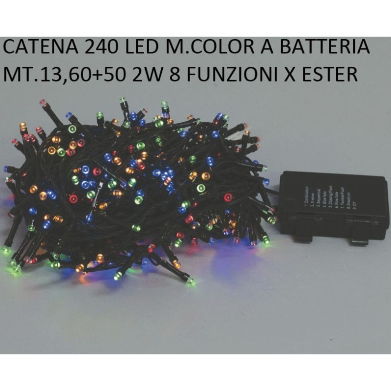 LED 240 MULTICOLOR BATTERIA