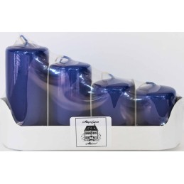 SET AVVENTO 4 CANDELE BLU LA