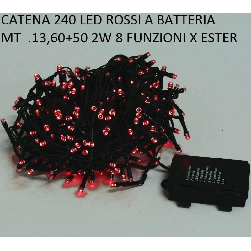 LED 240 ROSSO BATTERIA