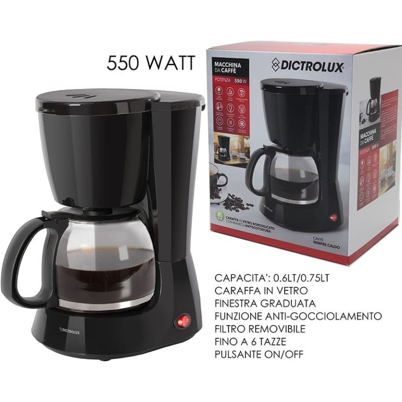 MACCHINA DA CAFFE 0.75LT 550W