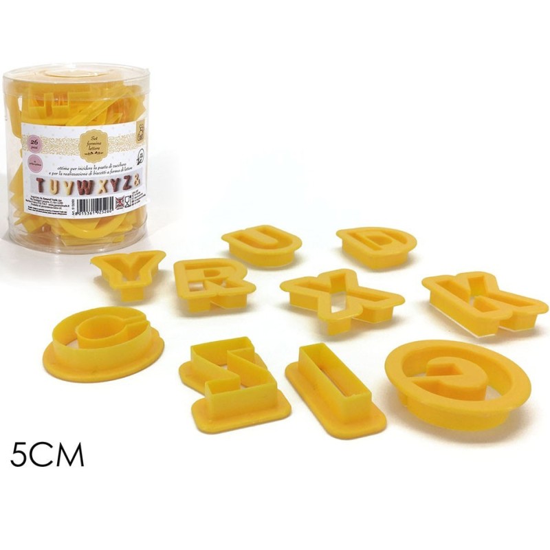 SET 26 FORMINE LETTERE GIALLO