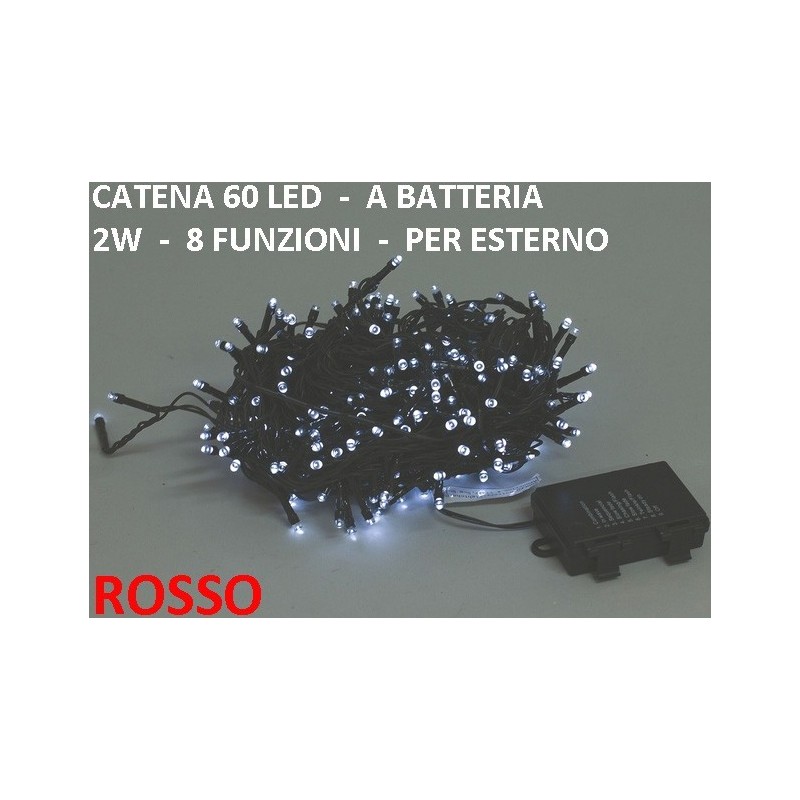 LED 60 ROSSO EST. BATTERIA