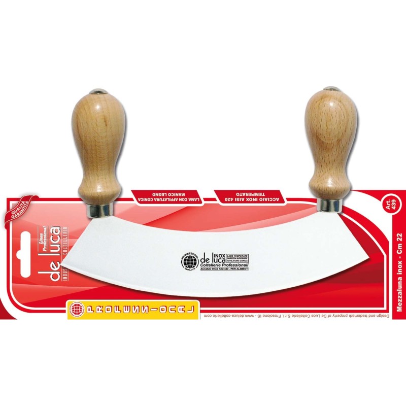 MEZZALUNA LEGNO 22 LAMA INOX