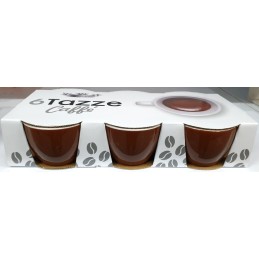 6 TAZZE CAFFE' BASSE MARRONE 28176 LET.