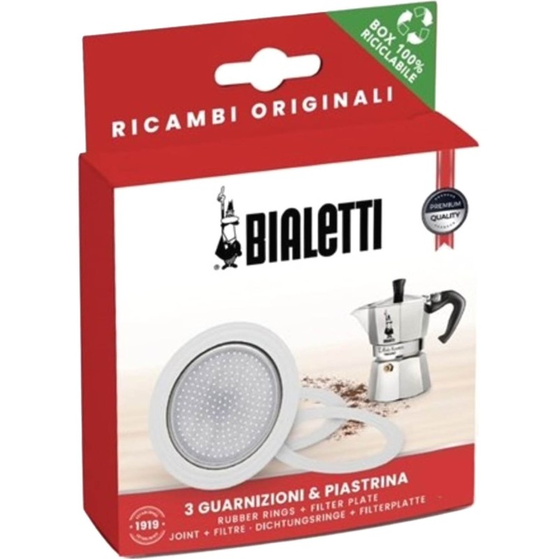 RICAMBIO GUARNIZIONI + FILTRO MOKA 6 TZ. BIALETTI