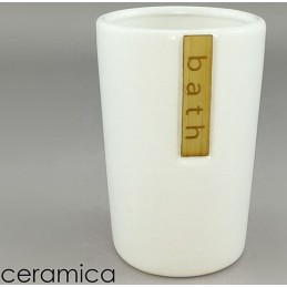 BICCHIERE BIANCO C/BAMBOO GT