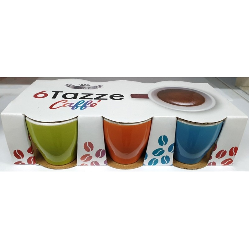 6 TAZZE CAFFE' ALTE COLOR 29879 LET.