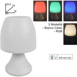 LAMPADA TAVOLO 25cm RGB/BIANC