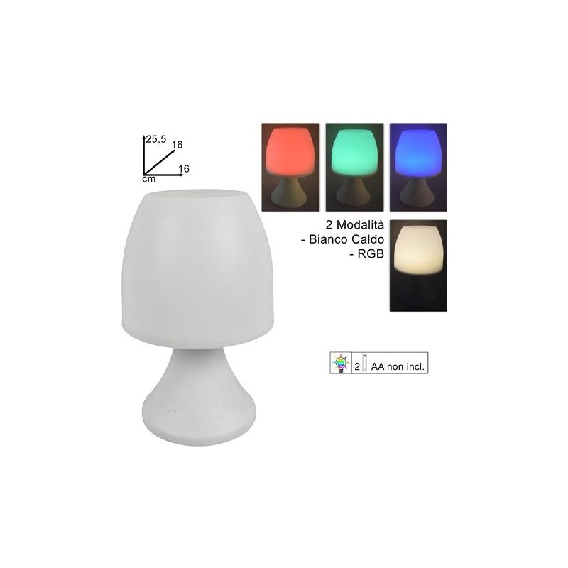 LAMPADA TAVOLO 25cm RGB/BIANC