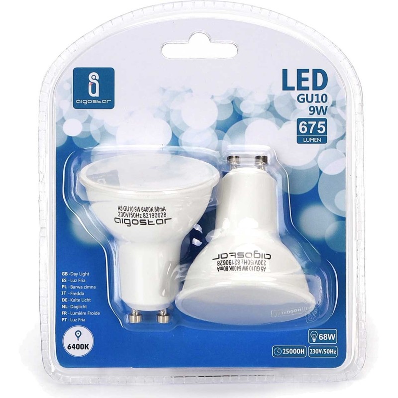 LAMPADINE LED A5 GU10 9W 6400K