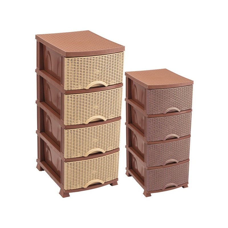 CASSETTIERA 4CASS. RATTAN ECO